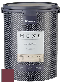 MONS CEILING PAINT – Aбсолютно матовая потолочная краска, 2% блеска цвет MONS 197 Бирманский рубин
