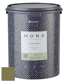 MONS SATIN PAINT – 100% акриловая полуматовая краска, 12% блеска цвет NCS S 5030-G70Y 
