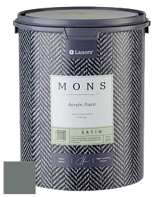 MONS SATIN PAINT – 100% акриловая полуматовая краска, 12% блеска цвет NCS S 6005-B80G 