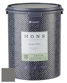 MONS SATIN PAINT – 100% акриловая полуматовая краска, 12% блеска цвет MONS 25 Угольный