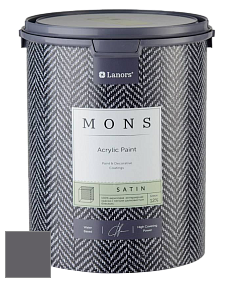 MONS SATIN PAINT – 100% акриловая полуматовая краска, 12% блеска цвет NCS S 7005-R50B 