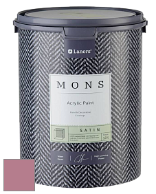 MONS SATIN PAINT – 100% акриловая полуматовая краска, 12% блеска цвет MONS 194 Ягодный мусс