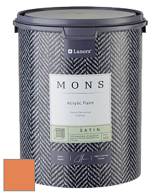 MONS SATIN PAINT – 100% акриловая полуматовая краска, 12% блеска цвет MONS 85 Марокко