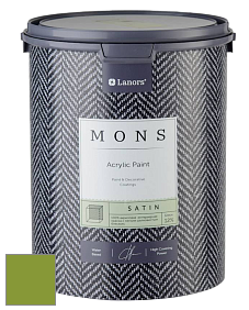 MONS SATIN PAINT – 100% акриловая полуматовая краска, 12% блеска цвет NCS S 2070-G40Y 