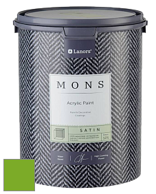 MONS SATIN PAINT – 100% акриловая полуматовая краска, 12% блеска цвет NCS S 1080-G30Y 