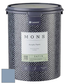 MONS SATIN PAINT – 100% акриловая полуматовая краска, 12% блеска цвет NCS S 3020-R80B 