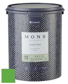MONS SATIN PAINT – 100% акриловая полуматовая краска, 12% блеска цвет NCS S 1075-G20Y 