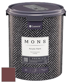 MONS PREMIUM PAINT – 100% акриловая интерьерная краска с шелковистым матовым блеском цвет MONS 105 Брусника