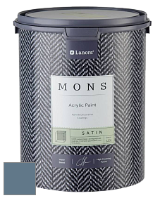 MONS SATIN PAINT – 100% акриловая полуматовая краска, 12% блеска цвет NCS S 5020-R90B 