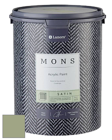 MONS SATIN PAINT – 100% акриловая полуматовая краска, 12% блеска цвет NCS S 3020-G40Y 