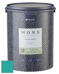 MONS SATIN PAINT – 100% акриловая полуматовая краска, 12% блеска цвет NCS S 2050-B60G 