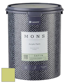 MONS SATIN PAINT – 100% акриловая полуматовая краска, 12% блеска цвет NCS S 1040-G60Y 