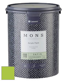 MONS SATIN PAINT – 100% акриловая полуматовая краска, 12% блеска цвет NCS S 0570-G40Y 