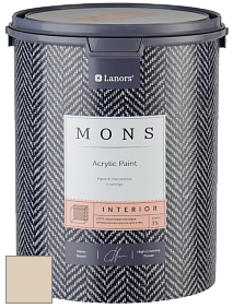 MONS INTERIOR PAINT – 100% акриловая глубоко матовая краска, 3% блеска цвет MONS 124 Замок из песка