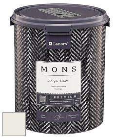 MONS PREMIUM PAINT – 100% акриловая интерьерная краска с шелковистым матовым блеском цвет MONS 189 Лунный свет