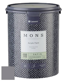 MONS SATIN PAINT – 100% акриловая полуматовая краска, 12% блеска цвет NCS S 5005-R50B 