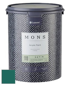 MONS SATIN PAINT – 100% акриловая полуматовая краска, 12% блеска цвет NCS S 5040-B70G 