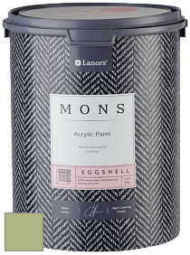 MONS EGGSHELL PAINT – 100% акриловая шелковисто-матовая краска, 7 % блеска цвет NCS S 2030-G40Y 