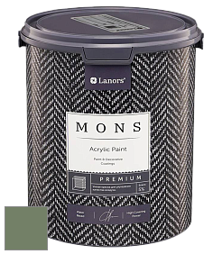 MONS PREMIUM PAINT – 100% акриловая интерьерная краска с шелковистым матовым блеском цвет NCS S 5020-G30Y 