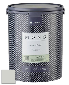 MONS SATIN PAINT – 100% акриловая полуматовая краска, 12% блеска цвет NCS S 1502-G50Y 