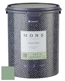 MONS SATIN PAINT – 100% акриловая полуматовая краска, 12% блеска цвет NCS S 3020-G10Y 