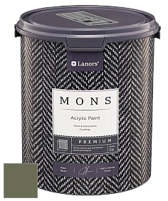 MONS PREMIUM PAINT – 100% акриловая интерьерная краска с шелковистым матовым блеском цвет NCS S 6020-G50Y 