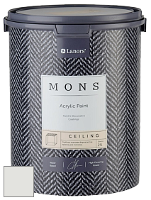 MONS CEILING PAINT – Aбсолютно матовая потолочная краска, 2% блеска цвет MONS 136 Белый город