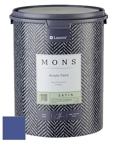 MONS SATIN PAINT – 100% акриловая полуматовая краска, 12% блеска цвет NCS S 4050-R70B 