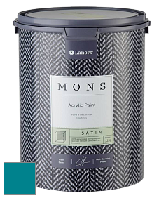 MONS SATIN PAINT – 100% акриловая полуматовая краска, 12% блеска цвет NCS S 3060-B20G 
