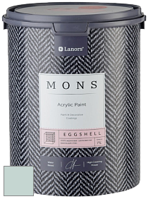 MONS EGGSHELL PAINT – 100% акриловая шелковисто-матовая краска, 7 % блеска цвет MONS 204 Мятное мороженое