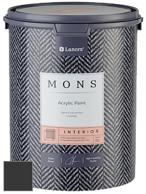 MONS INTERIOR PAINT – 100% акриловая глубоко матовая краска, 3% блеска цвет MONS 156 Черный тюльпан