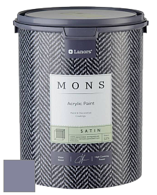 MONS SATIN PAINT – 100% акриловая полуматовая краска, 12% блеска цвет NCS S 4020-R60B 