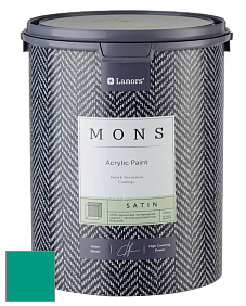 MONS SATIN PAINT – 100% акриловая полуматовая краска, 12% блеска цвет NCS S 2555-B80G 
