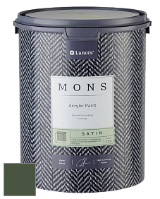 MONS SATIN PAINT – 100% акриловая полуматовая краска, 12% блеска цвет NCS S 7020-G30Y 