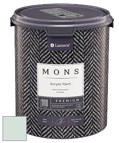 MONS PREMIUM PAINT – 100% акриловая интерьерная краска с шелковистым матовым блеском цвет MONS 93 Родниковая вода