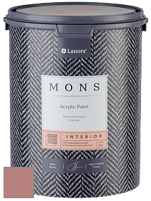 MONS INTERIOR PAINT – 100% акриловая глубоко матовая краска, 3% блеска цвет MONS 77 Коралловый риф