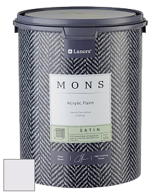 MONS SATIN PAINT – 100% акриловая полуматовая краска, 12% блеска цвет NCS S 0505-R50B 
