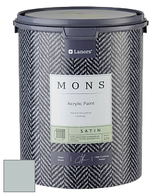 MONS SATIN PAINT – 100% акриловая полуматовая краска, 12% блеска цвет NCS S 2005-B50G 
