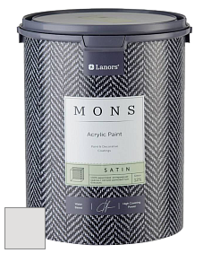 MONS SATIN PAINT – 100% акриловая полуматовая краска, 12% блеска цвет NCS S 1001-R 