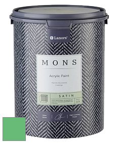 MONS SATIN PAINT – 100% акриловая полуматовая краска, 12% блеска цвет NCS S 1060-G10Y 