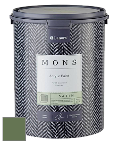 MONS SATIN PAINT – 100% акриловая полуматовая краска, 12% блеска цвет NCS S 5030-G30Y 