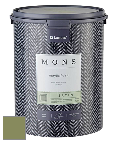 MONS SATIN PAINT – 100% акриловая полуматовая краска, 12% блеска цвет NCS S 4030-G50Y 