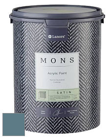 MONS SATIN PAINT – 100% акриловая полуматовая краска, 12% блеска цвет NCS S 5020-B10G 