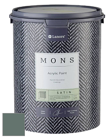 MONS SATIN PAINT – 100% акриловая полуматовая краска, 12% блеска цвет NCS S 6010-B90G 