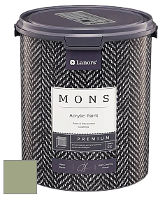 MONS PREMIUM PAINT – 100% акриловая интерьерная краска с шелковистым матовым блеском цвет NCS S 3020-G40Y 