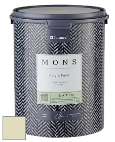 MONS SATIN PAINT – 100% акриловая полуматовая краска, 12% блеска цвет NCS S 1010-G80Y 
