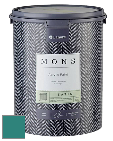 MONS SATIN PAINT – 100% акриловая полуматовая краска, 12% блеска цвет NCS S 4040-B60G 