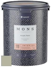 MONS INTERIOR PAINT – 100% акриловая глубоко матовая краска, 3% блеска цвет MONS 198 Шалфей