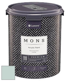 MONS PREMIUM PAINT – 100% акриловая интерьерная краска с шелковистым матовым блеском цвет MONS 204 Мятное мороженое