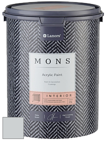 MONS INTERIOR PAINT – 100% акриловая глубоко матовая краска, 3% блеска цвет MONS 151 Ледник